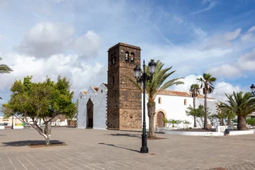 Poster de jardin les îles Canaries Church La Oliva Fuerteventura Las Palmas Canary Islands