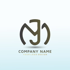 Letter MJ vector logo design