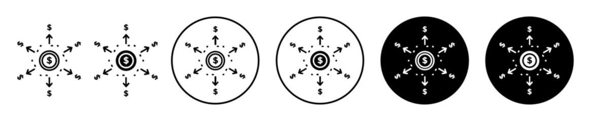 Hedge fund icon. Financial Investment in stock market risk control or management skill or technique symbol set. Portfolio hedging strategy for investor and trader vector sign. Position hedge icon. 