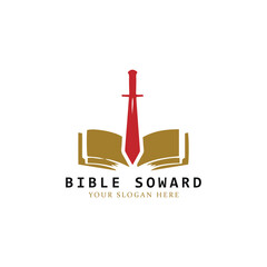 bible holy church logo design vector