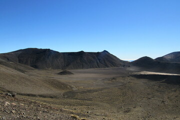 Beautiful shot of a mountainous area in Tongariro National Park, New Zealand