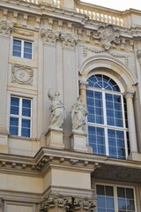 Fototapeta na wymiar Facade of Berlin Palace adorned with beautiful statues. Germany.
