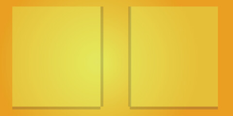Fototapeta premium Vector of a yellow background divided into two sections