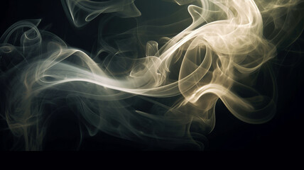 smoke on dark background generative ai