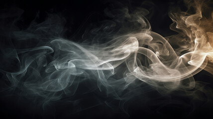 smoke on dark background generative ai