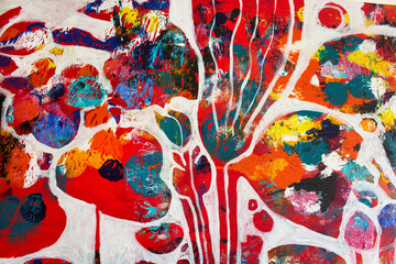 Fototapeta premium Detail of the Painting as a Background