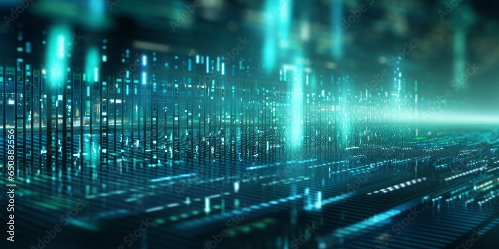 Leinwandbilder Digital Encoding: A Major Advancement in Data Processing and Security, Leading the Way in Technological Innovation, Encryption, and Cybersecurity to Safeguard Information in the Digital Age