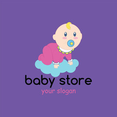 baby care store logo design vector