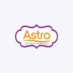 astro space technology logo design vector