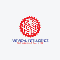 artificial intelligence logo design vector