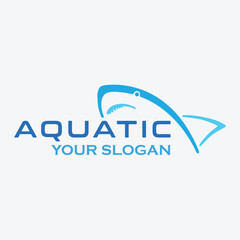 aquatic logo design vector