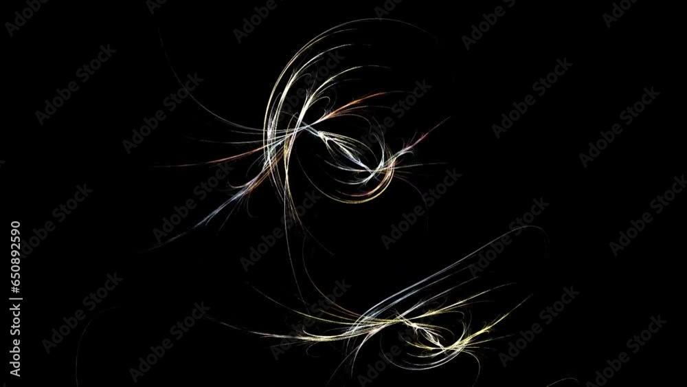 Canvas Prints abstract white yellow pattern waves moving on black for wallpaper and intro