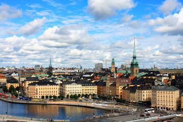 Naklejka premium Stockholm cityscape in Sweden