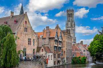Beautiful streets and canals in Bruges
