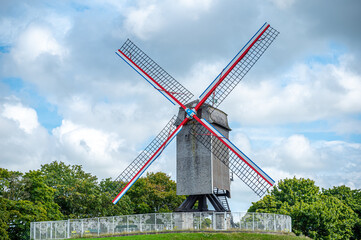Lovely old historic wind mill in Belgium