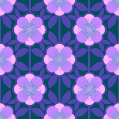 Retro flower seamless geometric ethnic flora pattern for wrapping paper and fabrics and linens and kids clothes print