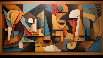 Cubist interpretations of modern luxury, abstract and multifaceted. AI generative