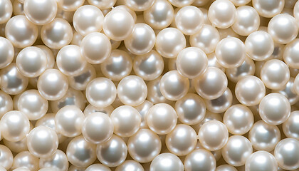 textures of many white pearls