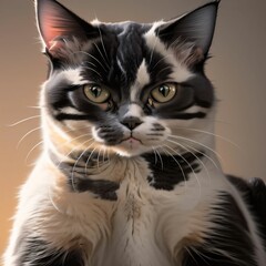 serious cat portrait