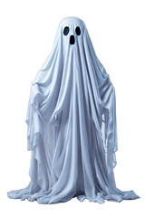 Naklejka premium Ghost in a white sheet, Transparent background
