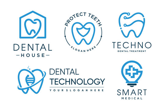 Set of healthcare logo design element vector icon with creative idea
