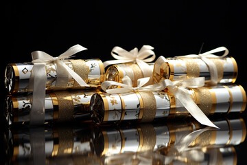 Sparkling Silver And Gold Christmas Crackers