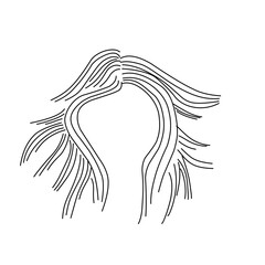 woman's hairline sketch
