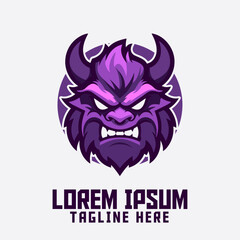 Monster Mascot Head Logo for Sport and Esport: Bigfoot Template and Yeti Icon Badge Emblem
