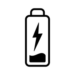 charger battery indikator line icon vector design template and ilustration with editable stroke