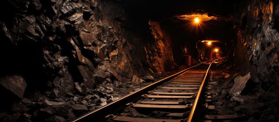 Underground railway for mining