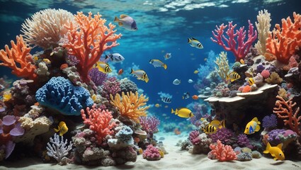coral reef with fish
