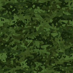 Jungle style camouflage seamless pattern. Shapes of foliage and branches