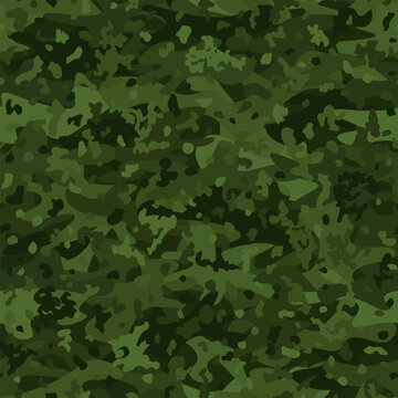 Jungle style camouflage seamless pattern. Shapes of foliage and branches