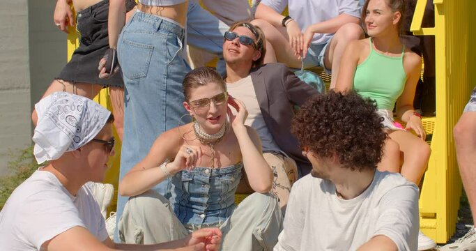 Girl and two guys talking. Romantic relationships among three individuals polyamory, involve consensually and openly loving and connecting with multiple partners simultaneously.