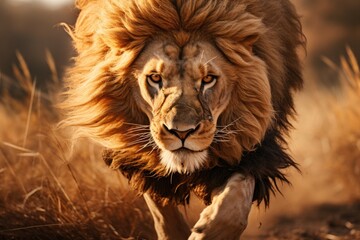 Angry lion