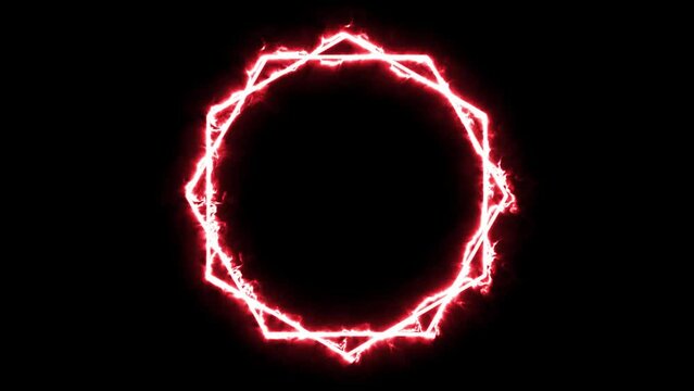 frame, neon, fire, electricity, lightning, energy, background, blue, orange, purple, yellow, red, round, rectangle, hexagon, twelve-sided
