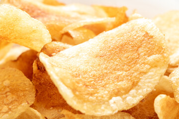 ポテトチップスのアップ。
