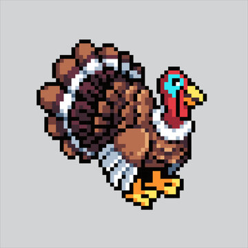Pixel art illustration Turkey. Pixelated Turkey. Turkey animal icon pixelated
for the pixel art game and icon for website and video game. old school retro.