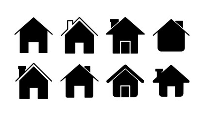 Home icon vector. House vector icon