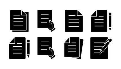 Document icon vector. Paper icon. File Icon