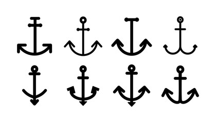 Anchor icon vector. Anchor sign. marine symbol