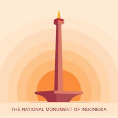 Vector Design of Indonesia National Monument or popularly known as the Tugu Monas. The proud landmark of the City of Jakarta.