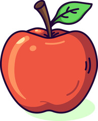 Apple Vector Flat Illustration. Perfect for different cards, textile, web sites, apps 