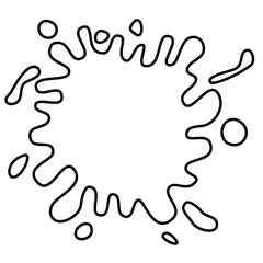 Obraz premium splash abstract shape Outline