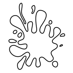 splash abstract shape Outline