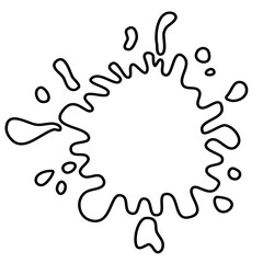 splash abstract shape Outline