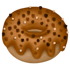 Chocolate flavored donuts