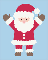 かわいいサンタクロースのイラスト　/ベクター,サンタ