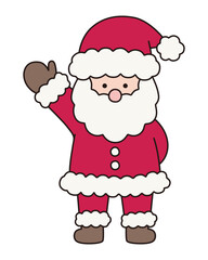かわいいサンタクロースのイラスト　/ベクター,サンタ