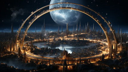 Fractal Architecture in an Otherworldly Cityscape